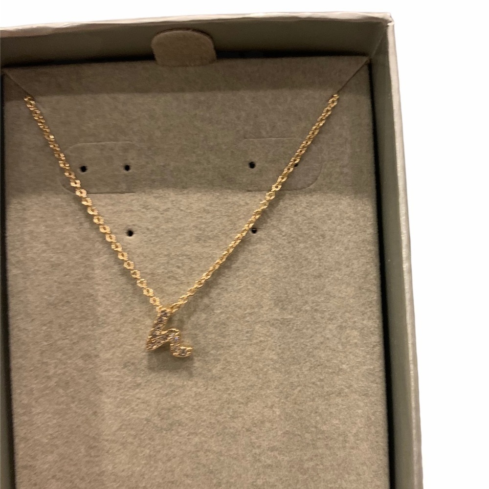 NADRI CZ SCRIPT INITIAL PENDENT NECKLACE